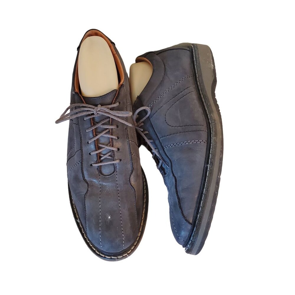 Allen Edmonds 9.5D Gray Dress Shoes Lace Up Oxfords VOYAGER Walking 9386